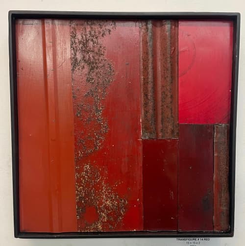 Transfigure #14 Red (wall hanging) | Wall Sculpture in Wall Hangings by GREG MUELLER. Item made of metal