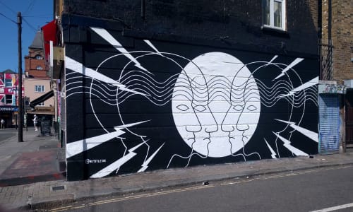 Street art, Camden Town, London | Murals by No Title. Item composed of synthetic
