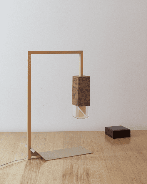 Lamp/Two Wood Revamp 02 | Table Lamp in Lamps by Formaminima. Item made of walnut with brass works with minimalism style