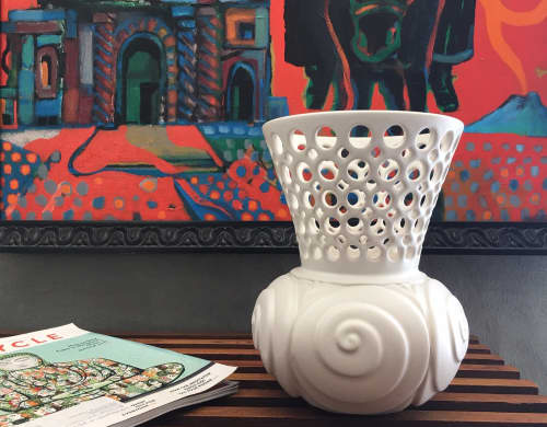 Carved and Pierced Spiral Vase | Vases & Vessels by Lynne Meade
