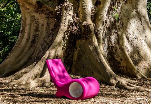 Fish Chiar Viola | Chairs by Satyendra Pakhalé | Fairchild Tropical Botanic Garden in Coral Gables