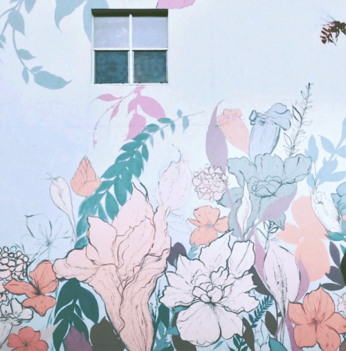 'Lavender Heights' | Street Murals by Irubiel Moreno. Item composed of synthetic