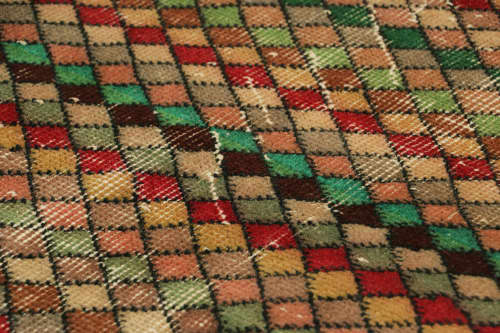 Vintage Zeki Müren Rug with Polychromatic Geometric Patterns | Area Rug in Rugs by Rug and Kilim