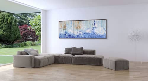 CRAB COVE  Triptych 5, 6, 7 | Oil And Acrylic Painting in Paintings by Betty Jo Costanzo. Item composed of synthetic