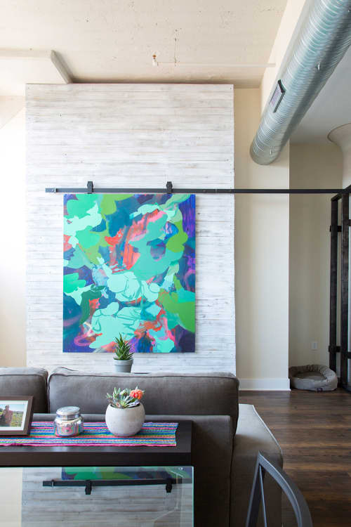 "Shape Shifters" Painting in Private Residence | Paintings by Nicole Mueller