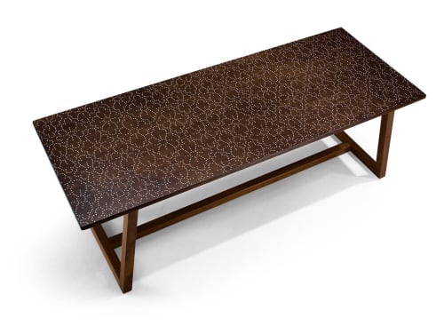 Nail Inlay Coffee Table No. 56 | Tables by Peter Sandback. Item made of walnut with steel works with contemporary & modern style
