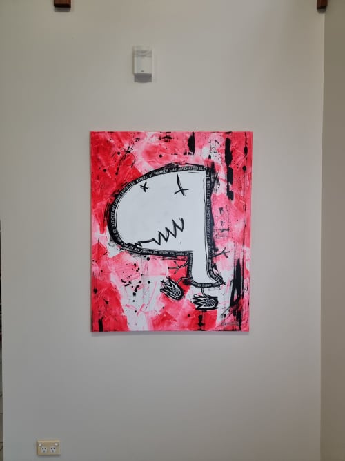 RAWR XD | Oil And Acrylic Painting in Paintings by B4mble. Item made of canvas & synthetic