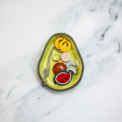 Avocado Ring Dishes | Decorative Tray in Decorative Objects by Melike Carr