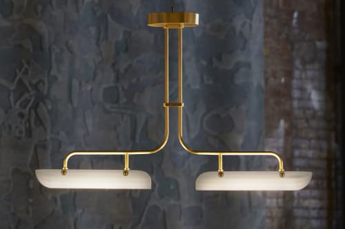 Eos Pendant | Chandeliers by Bianco Light + Space | The Future Perfect in New York. Item made of brass & fiber compatible with art deco and modern style