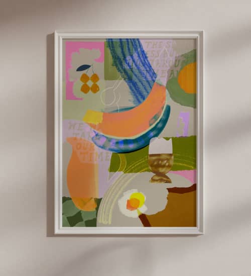 Breakfast Time Giclée Print | Prints by Lucy Sherston. Item composed of paper in contemporary or modern style