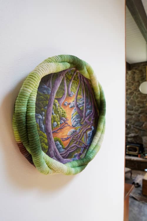 Forest Walk | Wall Sculpture in Wall Hangings by Demi Kahn Art. Item composed of cotton and paper