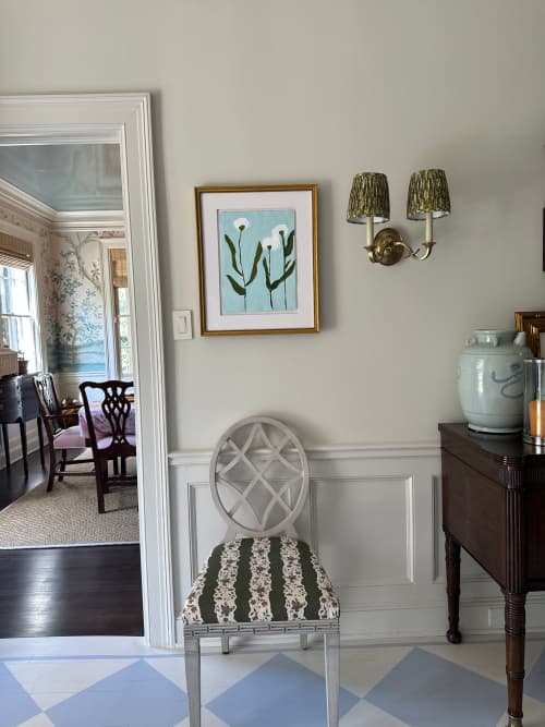White Orchids | Oil And Acrylic Painting in Paintings by Erin Donahue Tice Fine Art. Item made of paper with synthetic