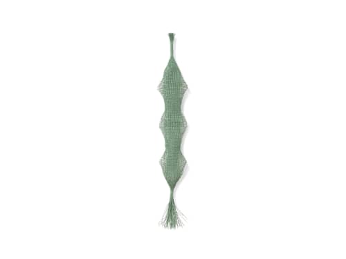 Verdant Pendant | Sculptures by Morgan Hale. Item composed of paper and fiber in minimalism or mid century modern style