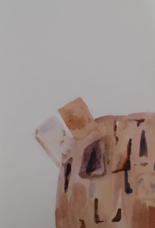 abstract art-7 | Oil And Acrylic Painting in Paintings by Arttake. Item composed of paper in contemporary or coastal style