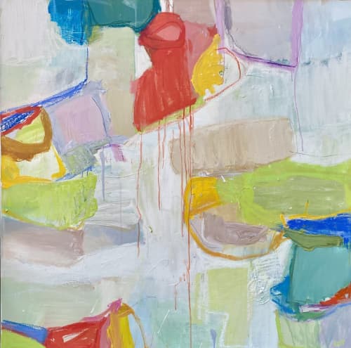 "Rainbow Popsicle" | Oil And Acrylic Painting in Paintings by Erin Donahue Tice Fine Art. Item composed of canvas and synthetic