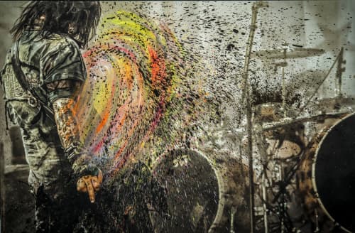 Rock Ink. - Motley | Mixed Media by Pete Kasprzak