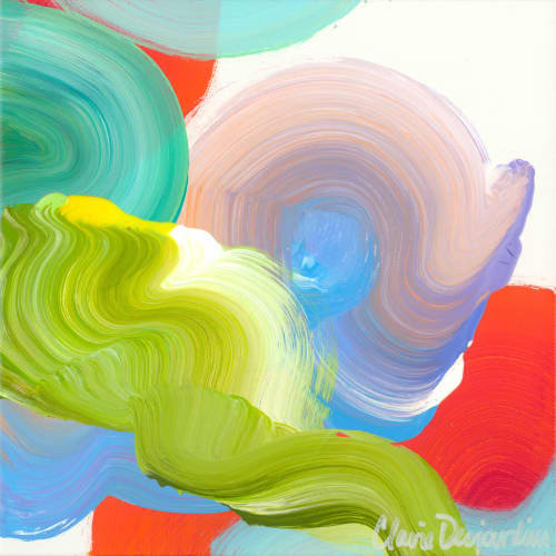 Vav 05 | Oil And Acrylic Painting in Paintings by Claire Desjardins. Item made of canvas & synthetic