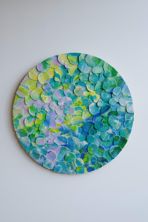Meadow | Mixed Media by Corrie in Color. Item made of leather compatible with contemporary style
