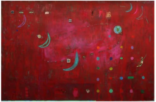 The Planets | Oil And Acrylic Painting in Paintings by Pam (Pamela) Smilow. Item composed of canvas