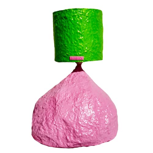 Papier-mâché Table Lamp - 'Rondinone' | Lamps by Emmely Elgersma. Item composed of paper