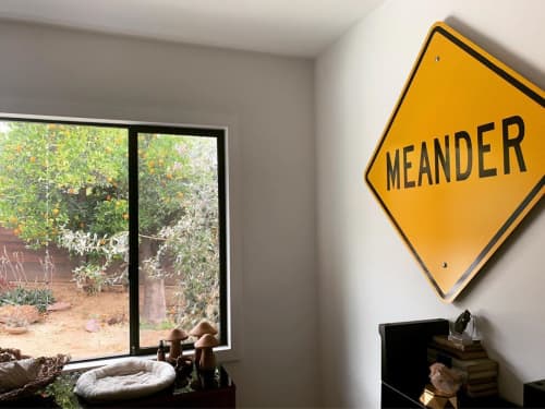 Meander | Signage by Scott Froschauer Art. Item composed of metal