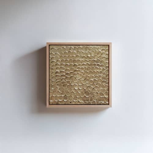 Large Gold Textured Wall Art – 3D Metallic Canvas Painting | Oil And Acrylic Painting in Paintings by Berezart. Item composed of canvas compatible with minimalism and contemporary style