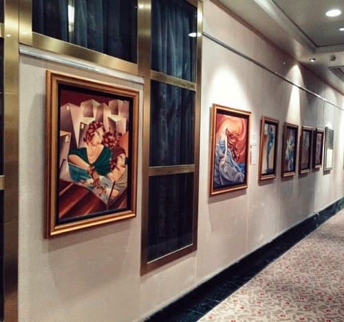 Paintings | Oil And Acrylic Painting in Paintings by Noel Suarez | Oceania Cruises in Miami. Item made of synthetic