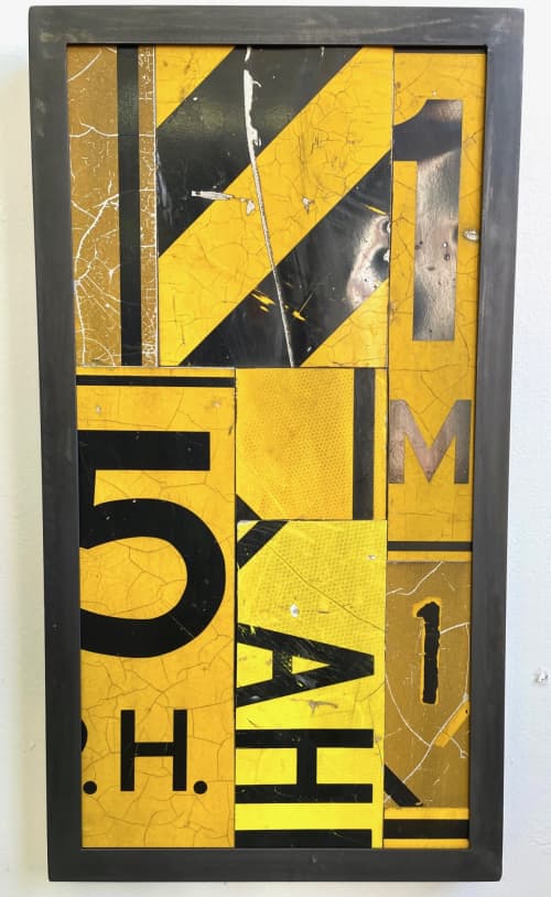 Transfigure #17 Yellow (wall hanging) | Wall Sculpture in Wall Hangings by GREG MUELLER. Item composed of metal