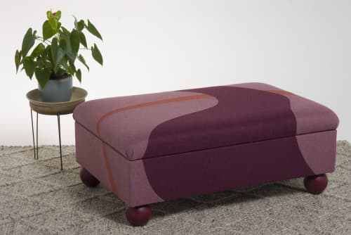 Large deals purple ottoman