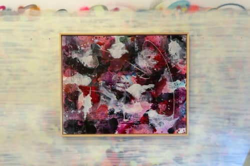 Merah Moon | Oil And Acrylic Painting in Paintings by Kori Gabs. Item made of canvas with synthetic
