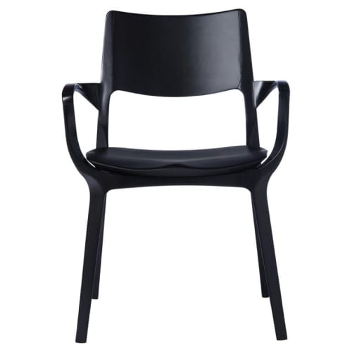 PostModern Style Aurora Chair in Sculpted Black Ebonized by SIMONINI