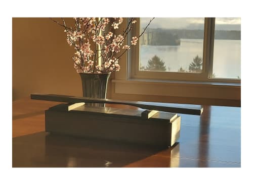 Large decorative Japanese style Wenge box | Decorative Box in Decorative Objects by SjK Design Studios. Item made of wood compatible with minimalism and country & farmhouse style