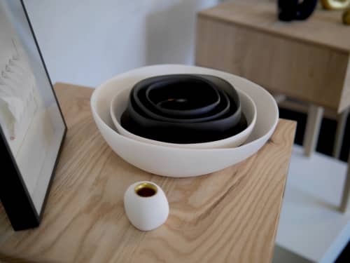 Dot Candle Holder - White | Decorative Objects by Tina Frey | Wescover Gallery at West Coast Craft SF 2019 in San Francisco. Item composed of synthetic