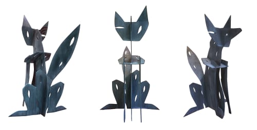 Yip, Yip, Yip | Public Sculptures by John Randall Nelson. Item composed of steel