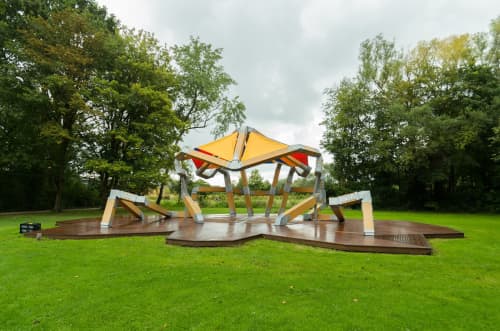 REKAMKEIZUM | Public Sculptures by STUDIO NICK ERVINCK | Château Bel-Air in Willebroek. Item composed of steel