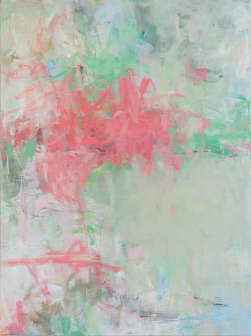 Fragrance of Spring | Oil And Acrylic Painting in Paintings by Elizabeth Bernheisel. Item made of canvas with synthetic