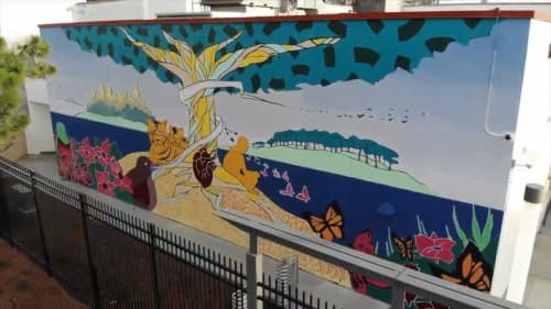 Exterior Mural | Murals by Strider Patton | Fremont High School in Oakland. Item composed of synthetic