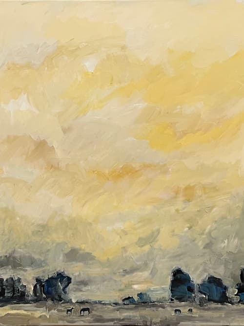 Glory | Oil And Acrylic Painting in Paintings by KIRSTEN KAINZ. Item composed of canvas in contemporary or eclectic & maximalism style