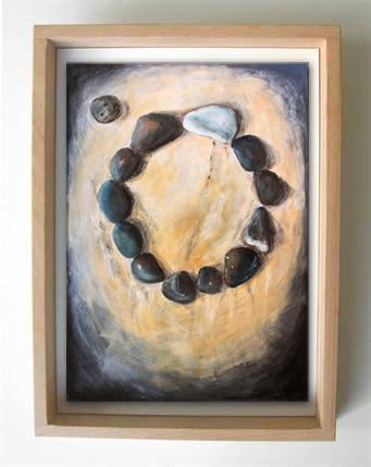 "Klipkring" | Mixed Media by Janet Botes. Item composed of wood