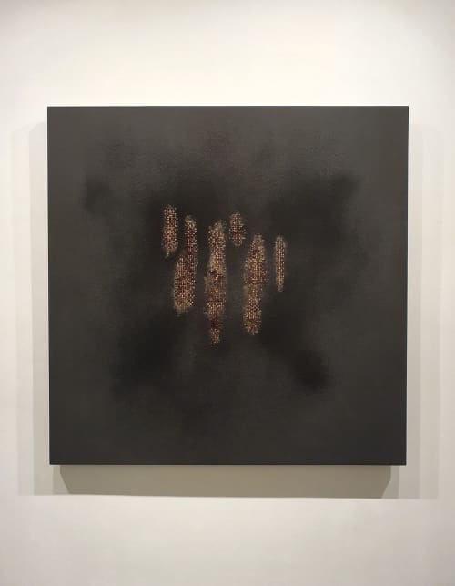 L.0.35 (lumina-series) 80x80cm / 31.5"x31.5" | Oil And Acrylic Painting in Paintings by Laurens Mostert. Item composed of wood & synthetic