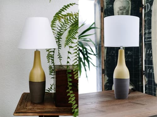 Arata | Table Lamp in Lamps by ENOceramics. Item made of fabric with metal works with boho & country & farmhouse style
