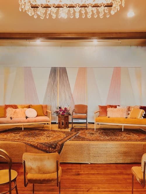 Fiber Art Installation | Macrame Wall Hanging in Wall Hangings by Tiffany Lusteg | Franciscan Gardens in San Juan Capistrano. Item composed of fiber