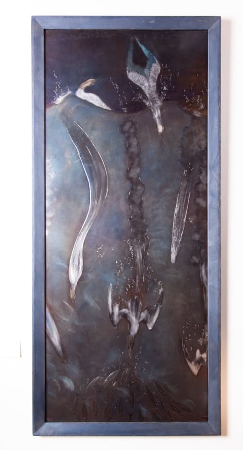 Diving Gannets | Engraving in Art & Wall Decor by Jeffrey H Dean. Item composed of metal