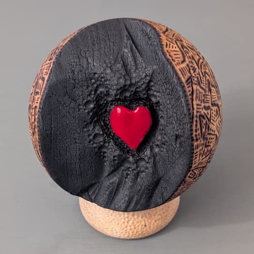 Hidden Language of Love and Grief | Sculptures by Wood Alchemist Studio. Item composed of wood