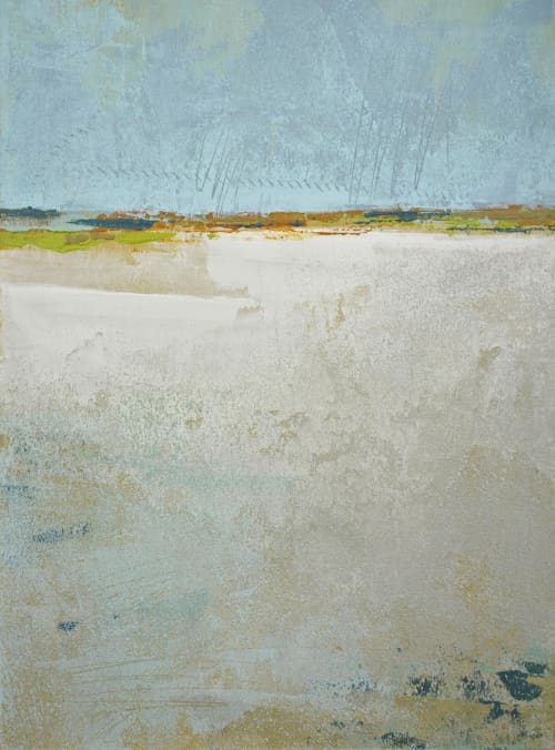 Alabaster Sands | Prints in Paintings by Victoria Primicias. Item composed of wood and canvas in minimalism or contemporary style