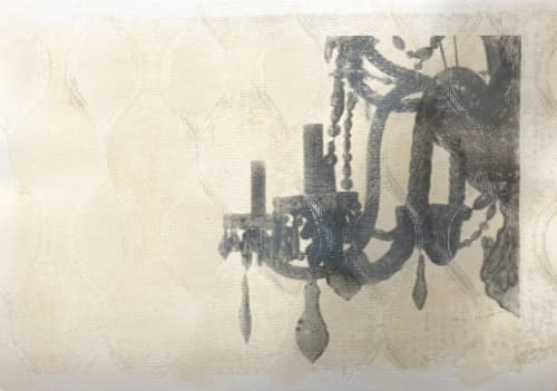 Chandelier Print II from Soho House Paris series | Prints by Sara J Beazley. Item composed of paper