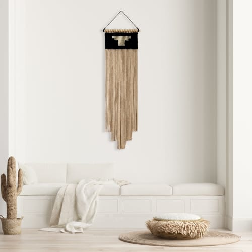 Jute Wall Hanging- Amara | Macrame Wall Hanging in Wall Hangings by YASHI DESIGNS. Item made of cotton with fiber works with country & farmhouse & japandi style