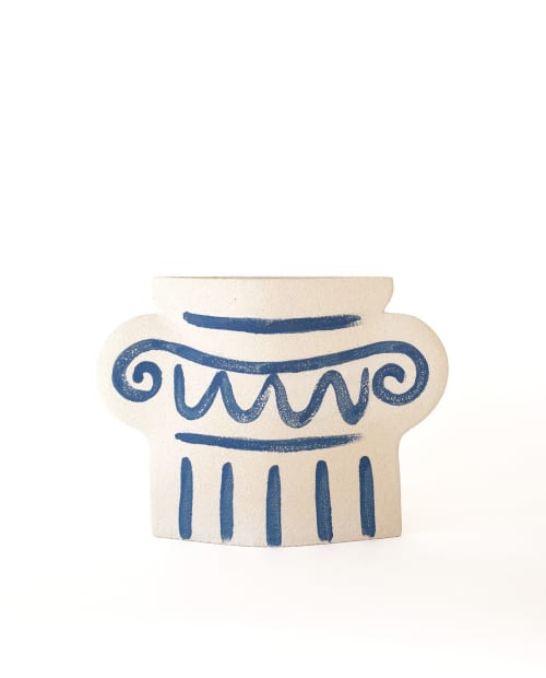 Ceramic Vase ‘Greek Column’ | Vases & Vessels by INI CERAMIQUE. Item made of ceramic works with minimalism & contemporary style
