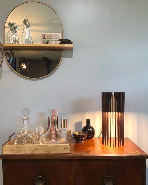 Brasília lamp | Table Lamp in Lamps by Brandon Harder Art and Design. Item composed of walnut