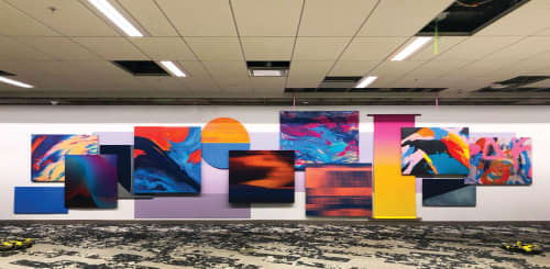 Homage To Santa Cruz | Murals by ANTLRE - Hannah Sitzer | Adobe Systems in San Jose. Item made of synthetic